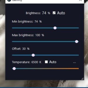 Gammy is an adaptive brightness application for Windows and Linux