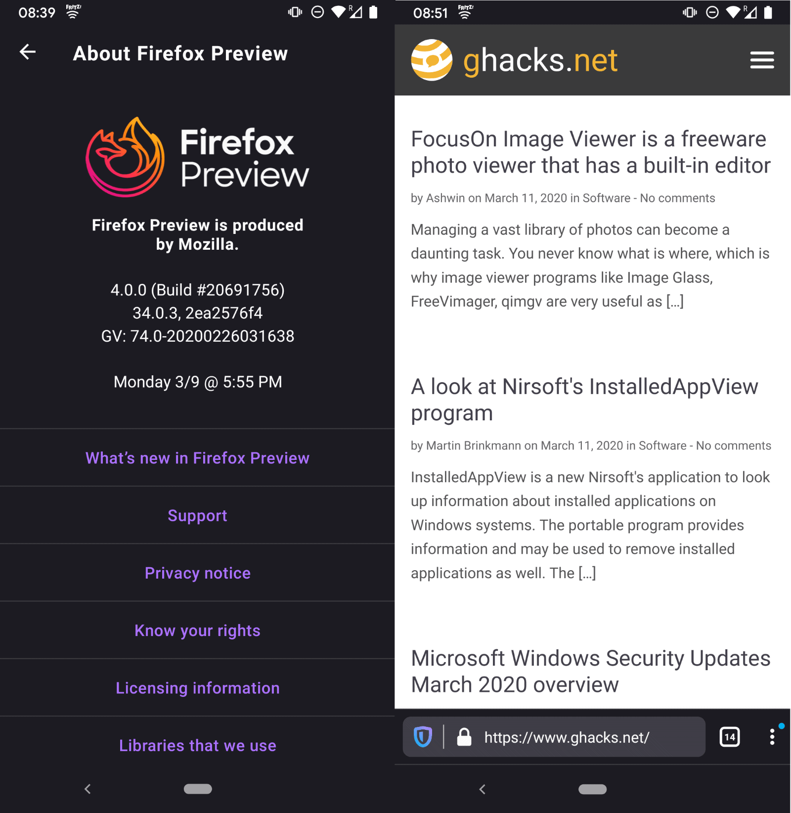 предварительный просмотр Firefox 4.0