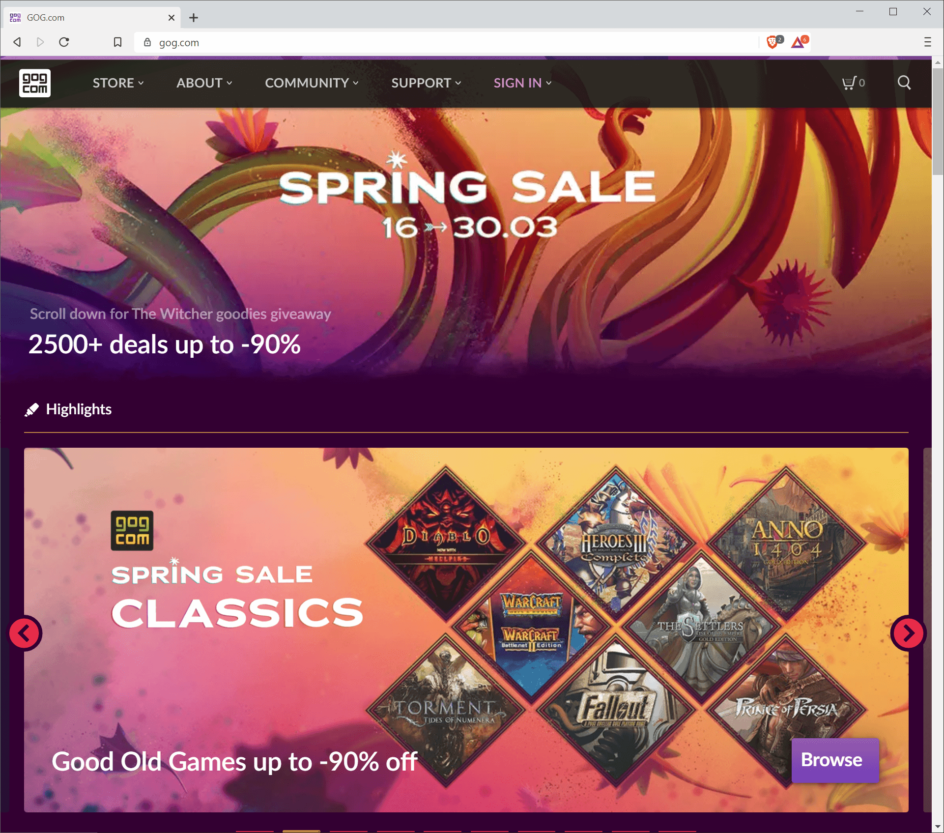 gog spring sale 2020