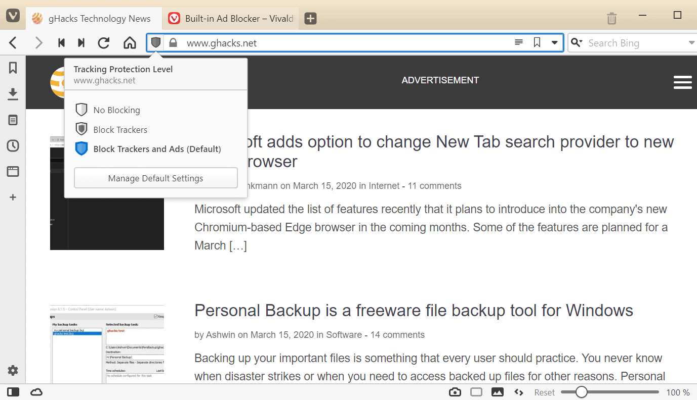 Vivaldi introduces ad-blocker in latest browser snapshot