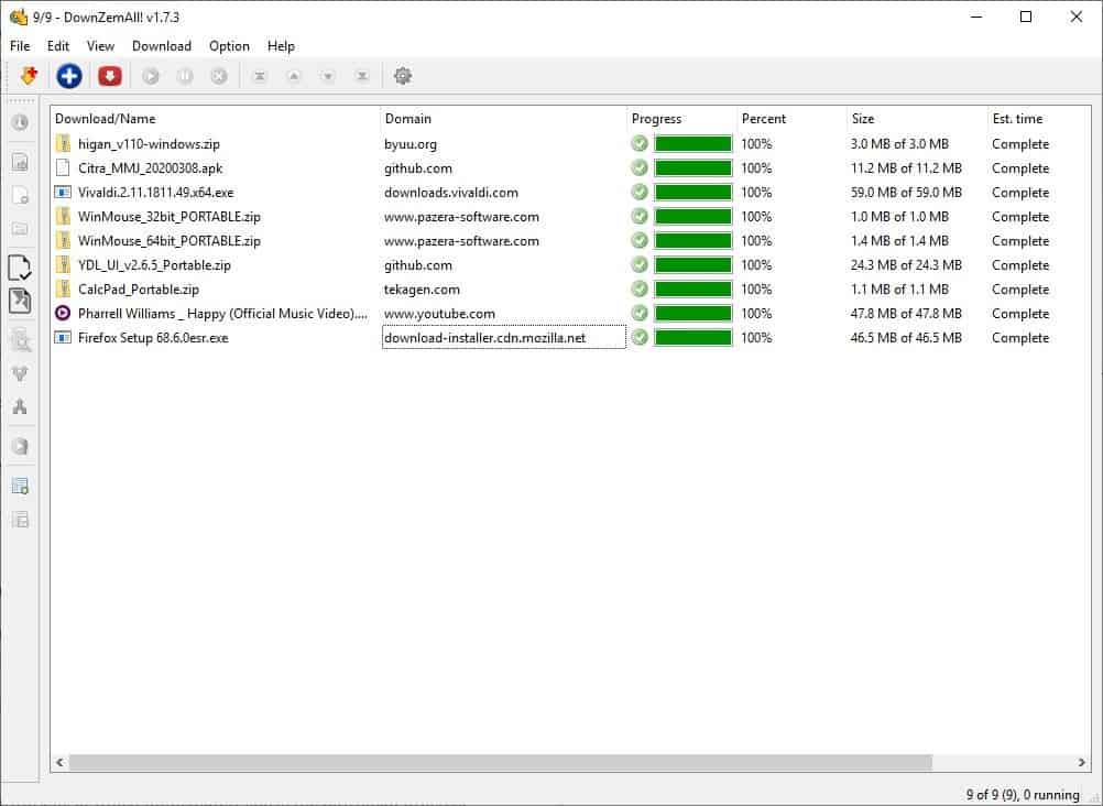 DownZemAll is an open source download manager for Windows, Linux and macOS