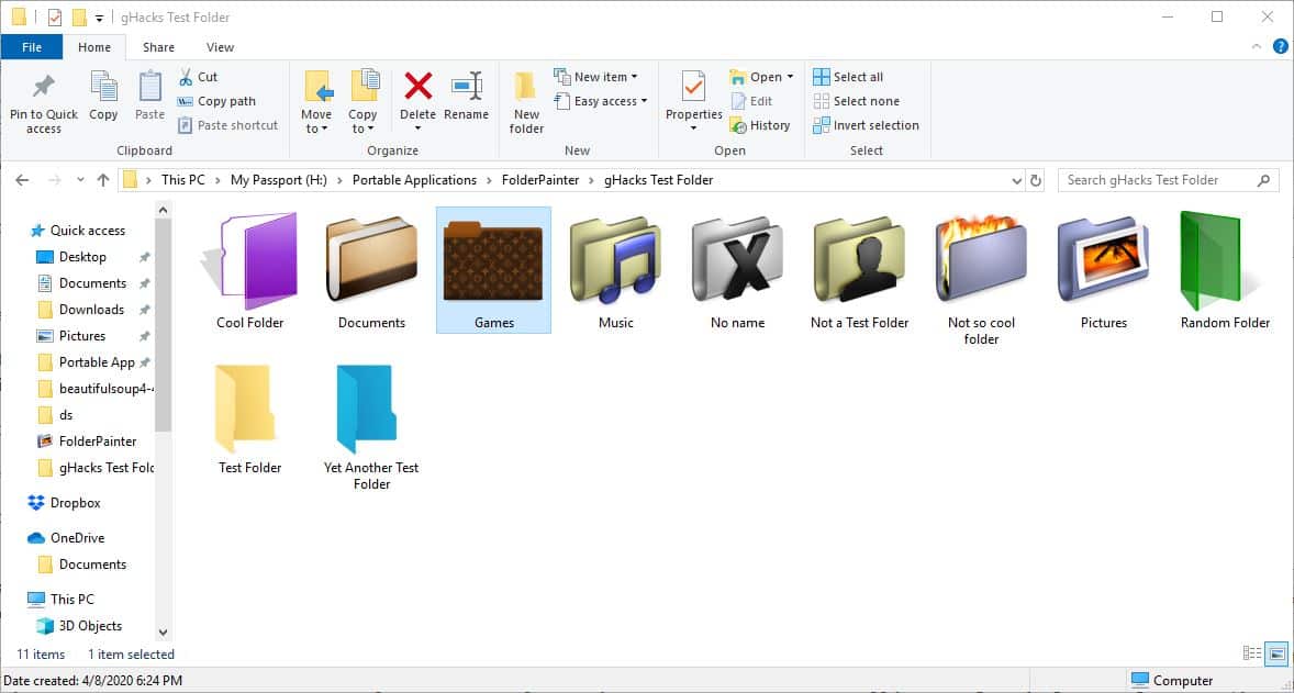 Folder Painter is a freeware tool that lets you quickly change the color and icons of folders