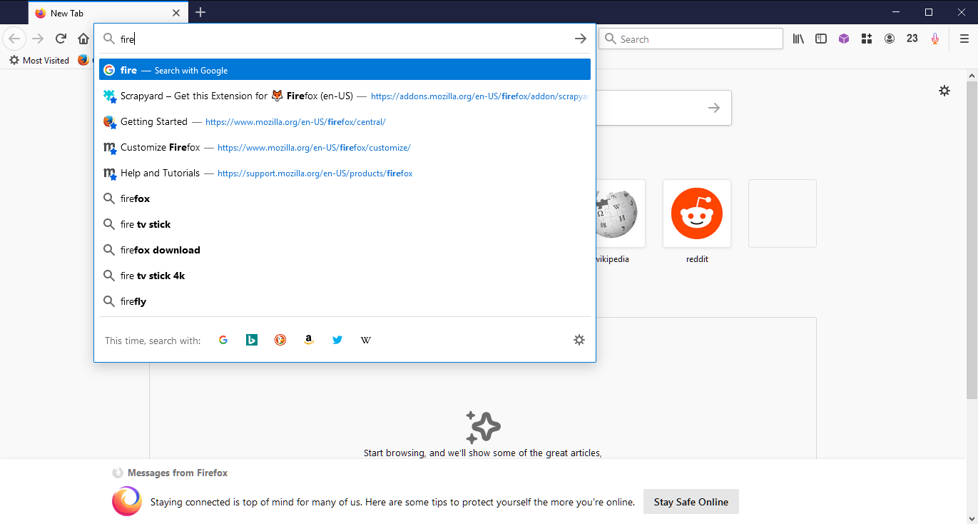 Receive tabs on Firefox for Fire TV