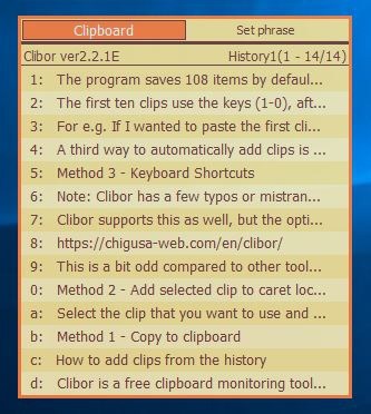 Clibor is a free clipboard monitoring tool for Windows