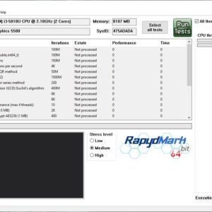 RapydMark is a portable benchmark tool for Windows