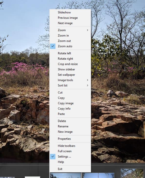 XlideIt Image Viewer - context menu