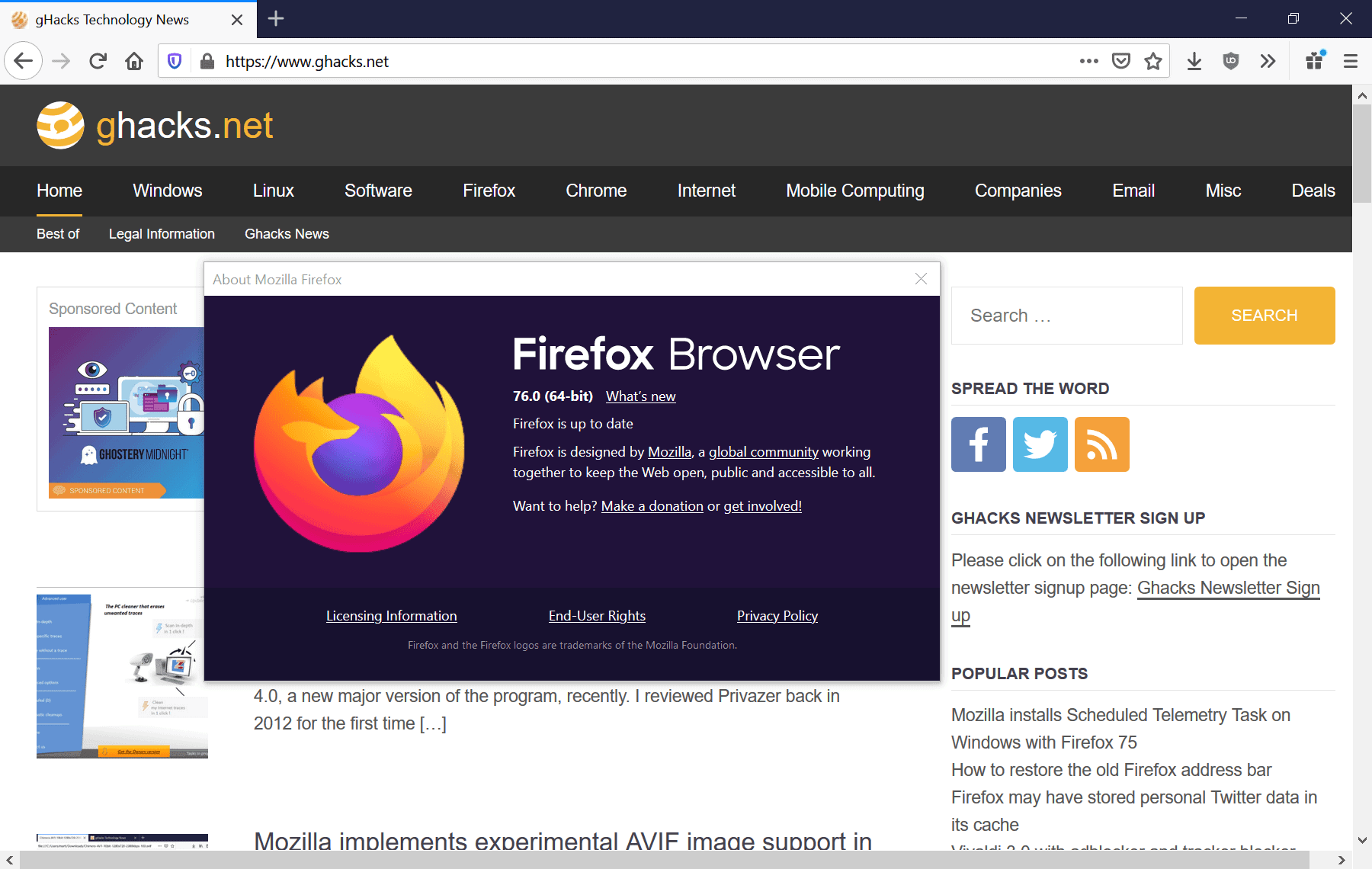 Here is what is new and changed in Firefox 76.0