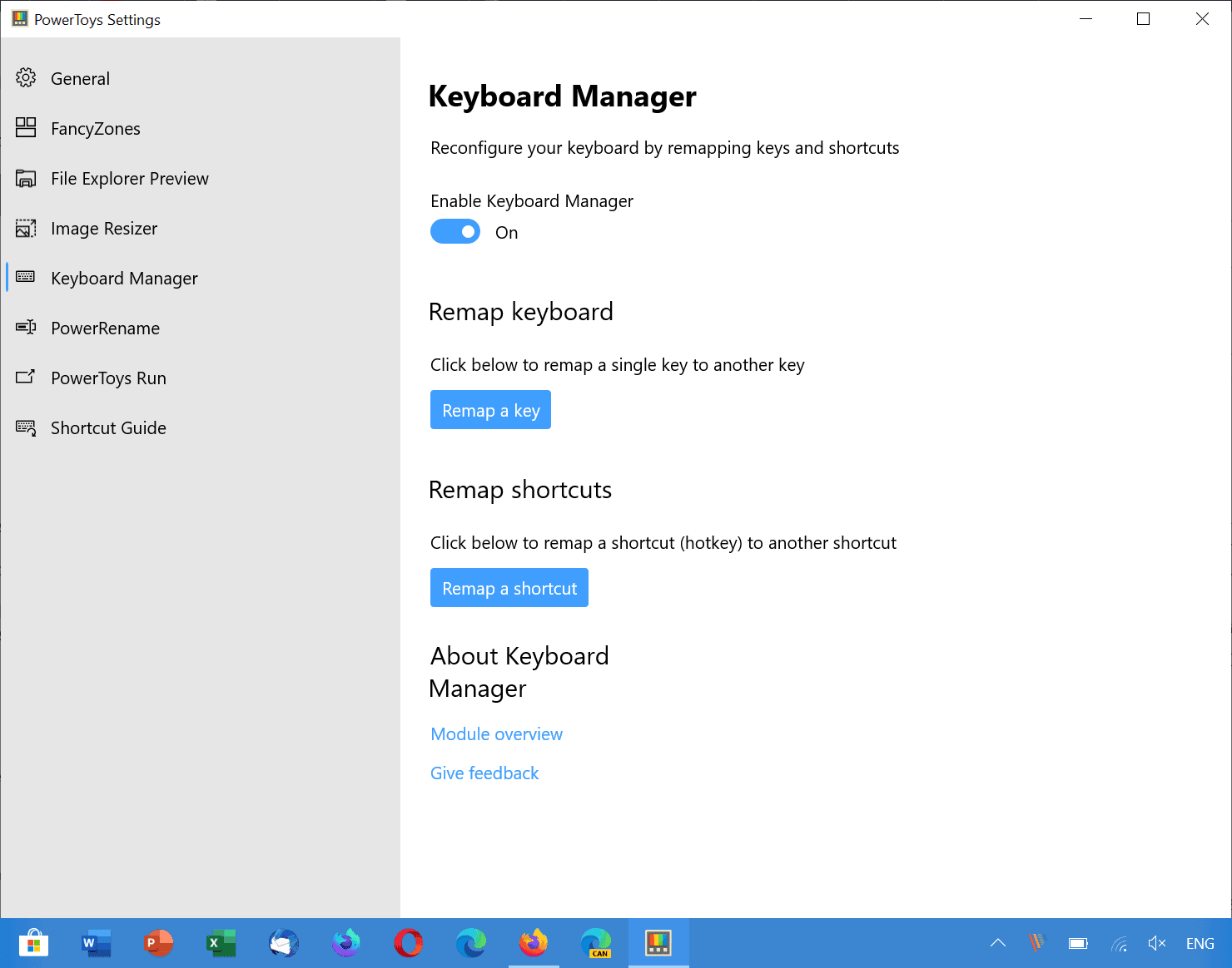 powertoys keyboard manager