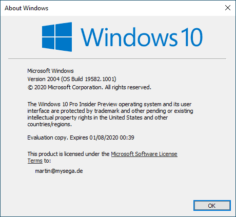 windows 10 version 2004