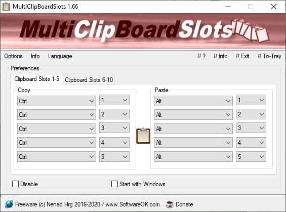 Extend the Clipboard with 10 additional slots using MultiClipBoardSlots
