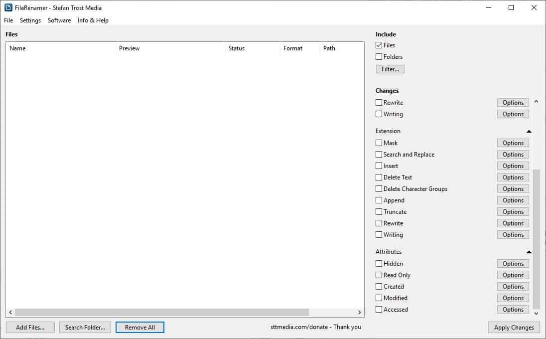 FileRenamer is a freeware batch file renaming tool with plenty of options