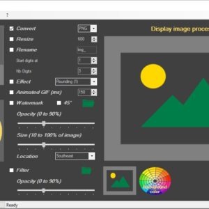 ImagesMixer is a freeware batch image converter, renamer, watermark tool