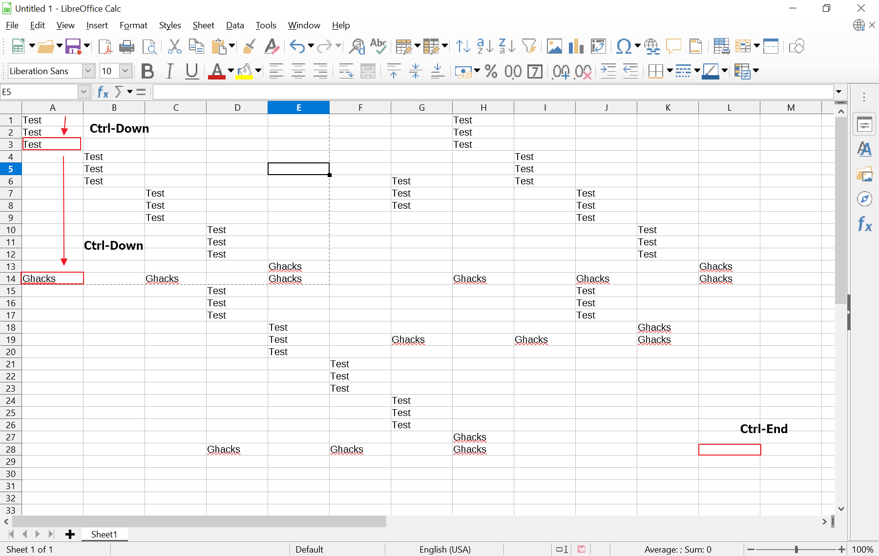 keyboard shortcut for highlighting in excel mac