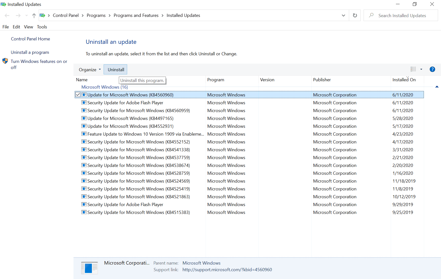 windows 10 forced reboot issue