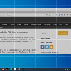 Resize and position windows quickly with ScreenGridy