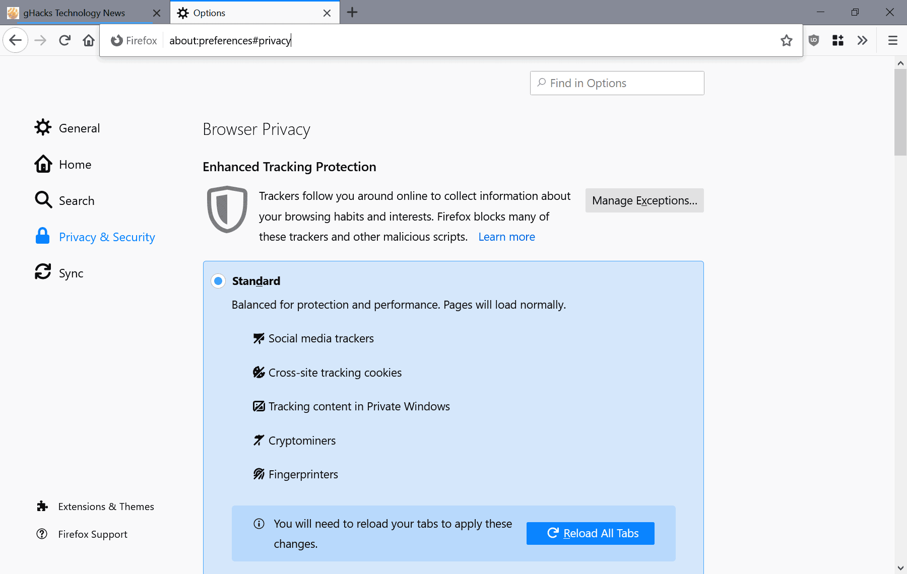 firefox enhanced tracking protection