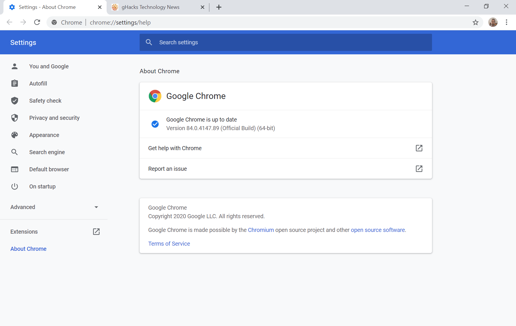 Google Chrome 84 is out with security patches