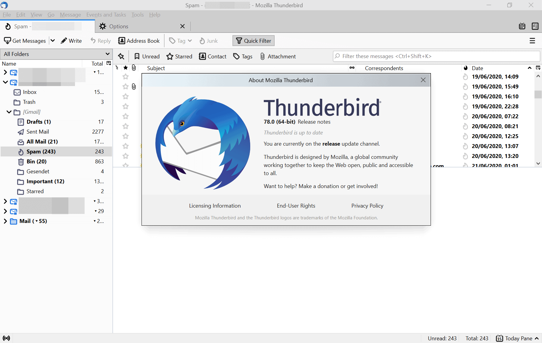 mozilla thunderbird operating system