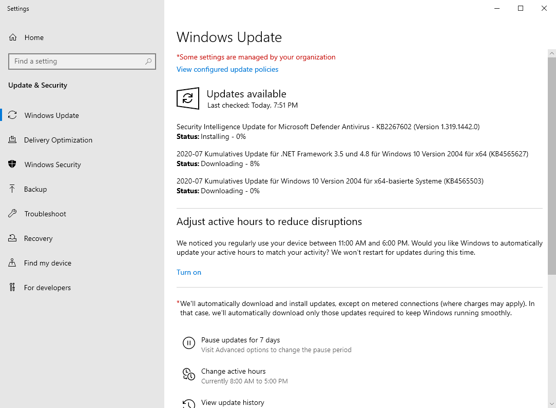 windows security updates july 2020