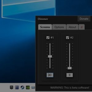 Dimmer is a freeware tool that puts an overlay on the screen to reduce the brightness level