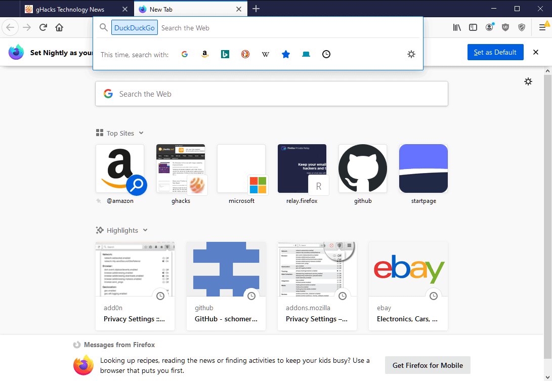 firefox one-off searches