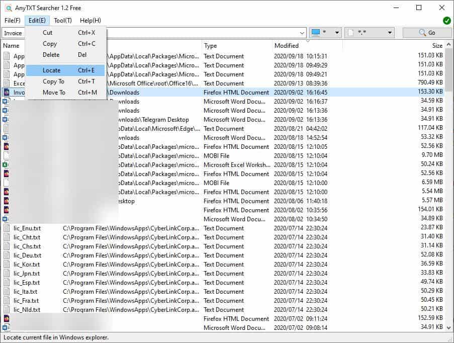 AnyTXT Searcher Locate