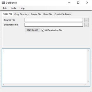 DiskBench is a tool that copies files to a drive of your choice and uses the copying process to benchmark your hard drive