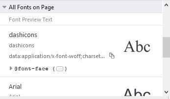 How to identify fonts on any webpage using Firefox developer tools - all fonts on page