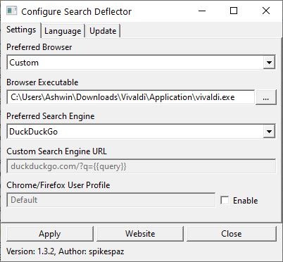 SearchDeflector custom browser portable