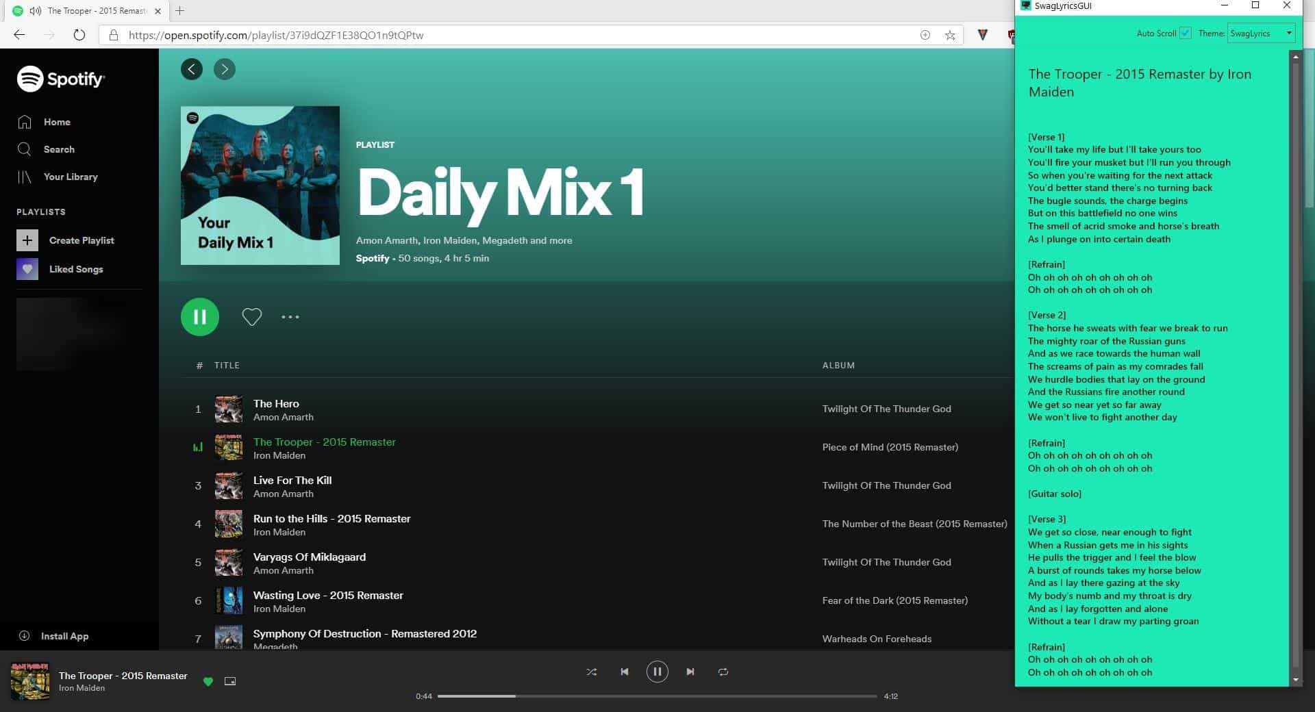 Swaglyrics chrome extension usage