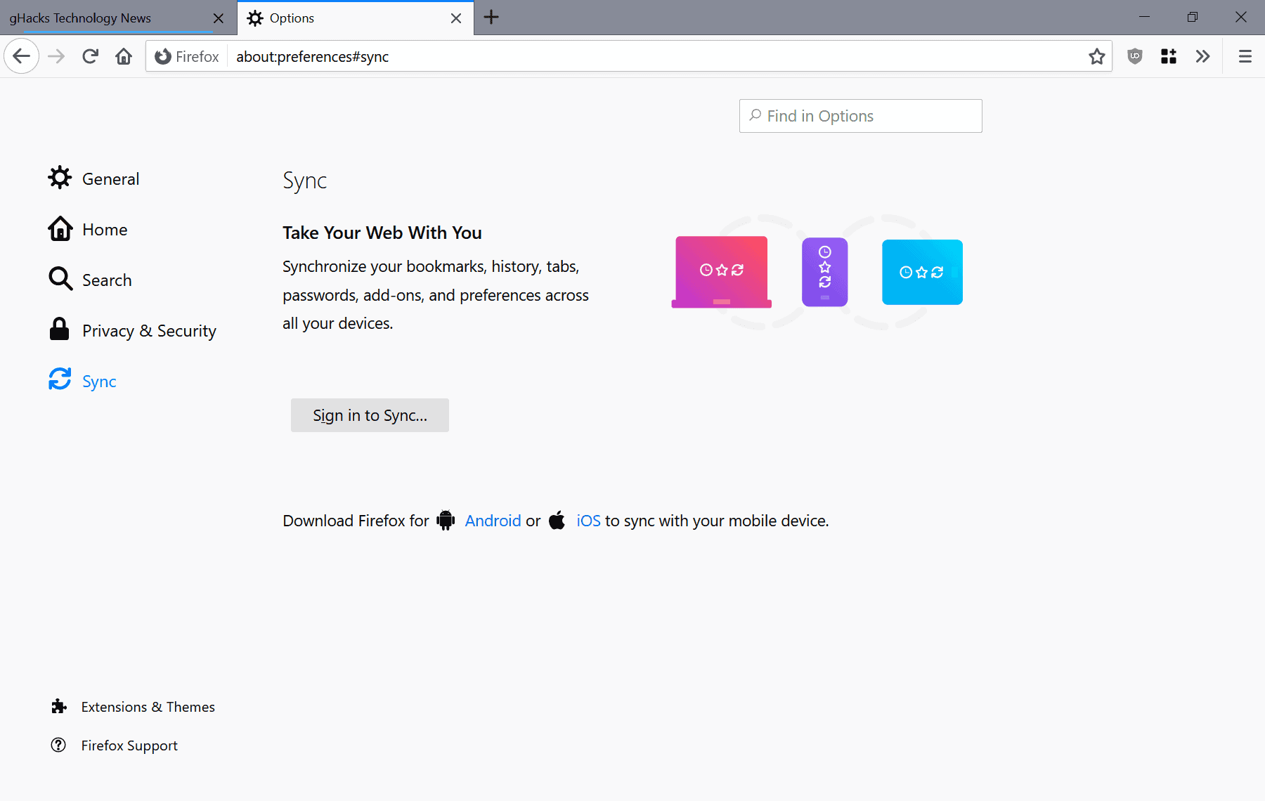 firefox sync new backend