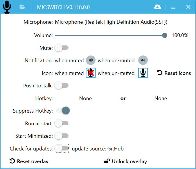 micswitch-mute microphone hotkey