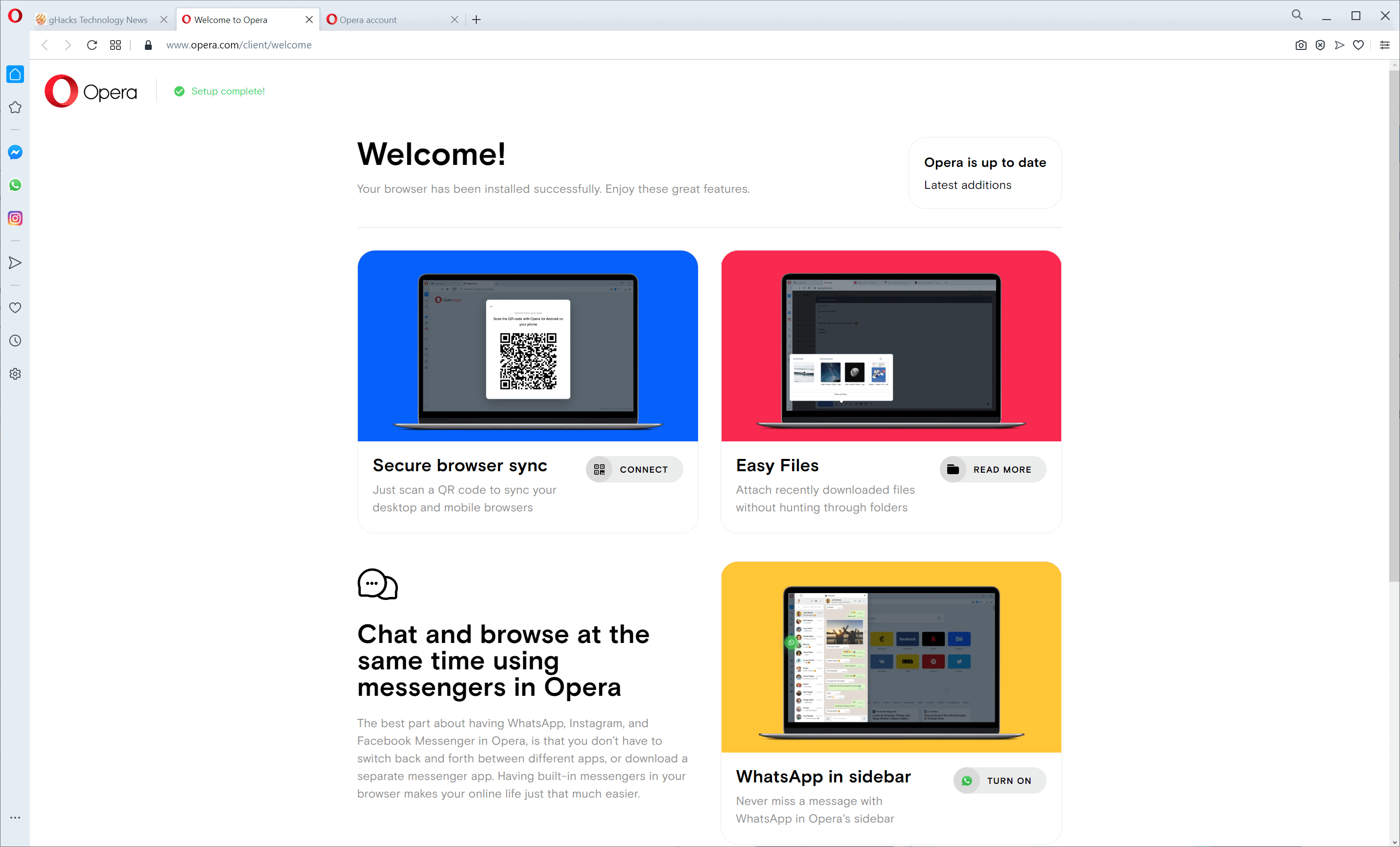 opera browser sync improved