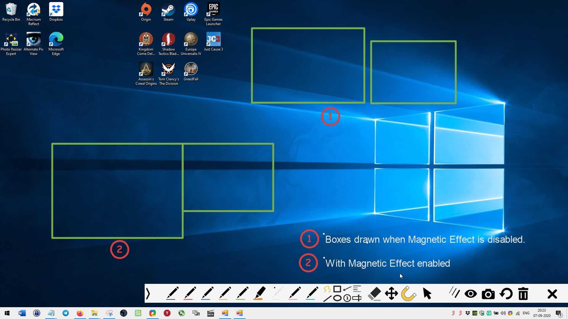 ppInk Magnetic effect example