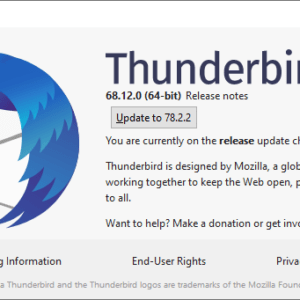 thunderbird update to 78