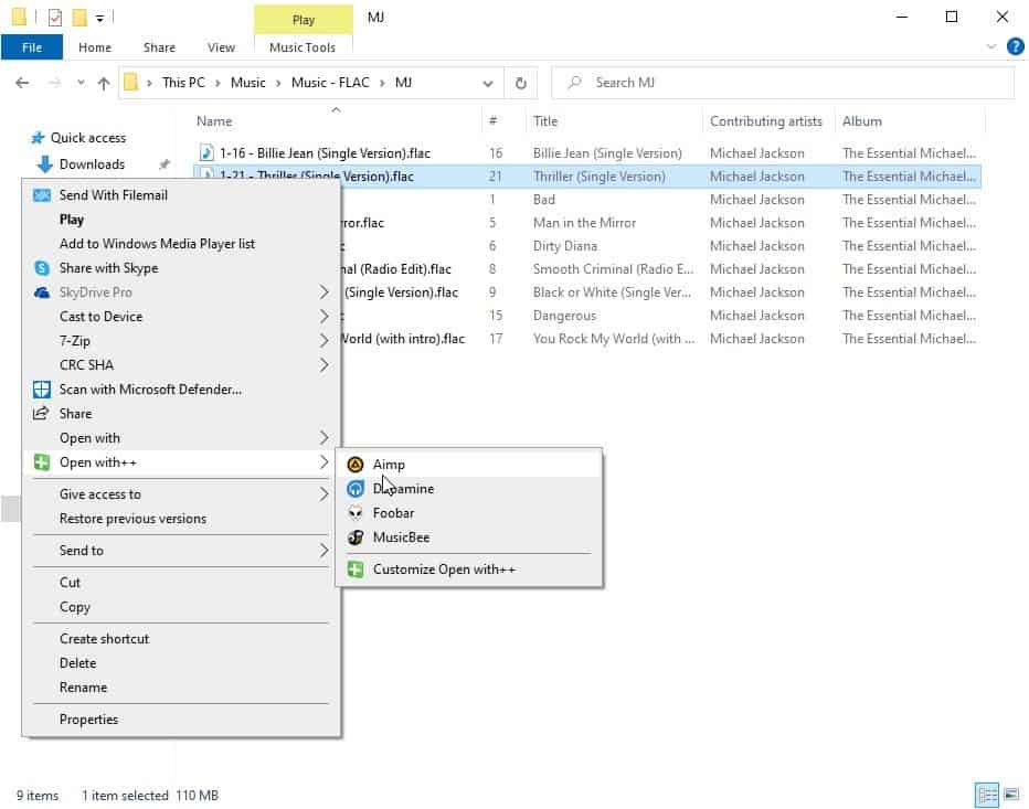 Add custom shortcuts and commands to Explorer's context menu using Open With++