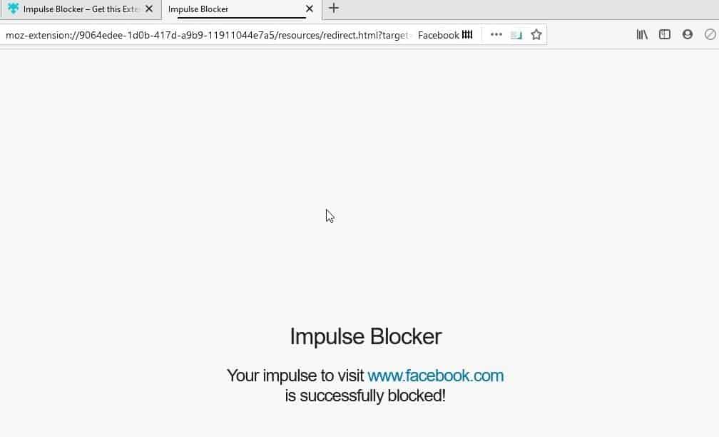Block distracting websites in Firefox with Impulse Blocker