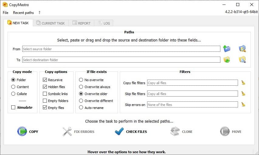 CopyMastro is an open source application that supports multi-threaded copying, folder based copy modes, task verification and more