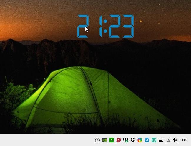 Digital Clock 4 displays a highly customizable clock widget on your desktop; also supports alarms, hourly chimes and more