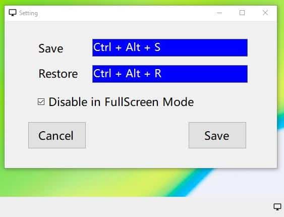 Restore windows to their saved size and position with using Window Resizer