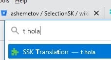 SelectionSK translate from address bar