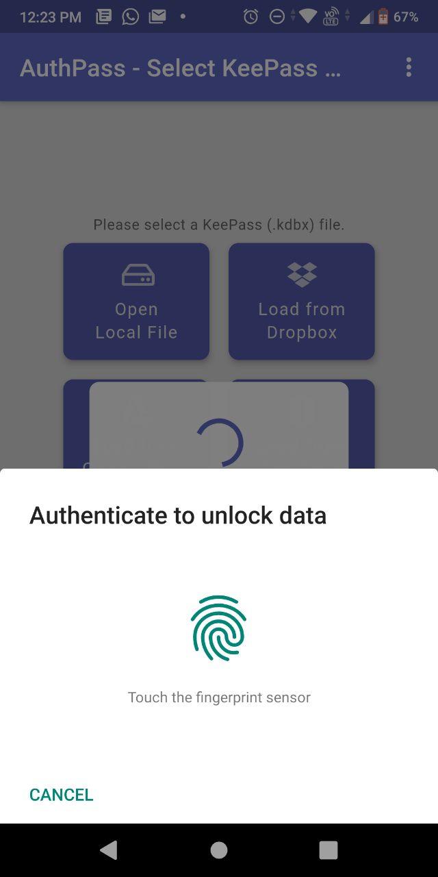 authpass android biometric authentication