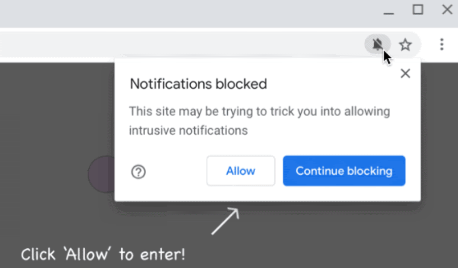 chrome notifications blocked