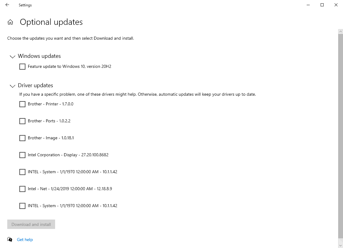 driver updates windows