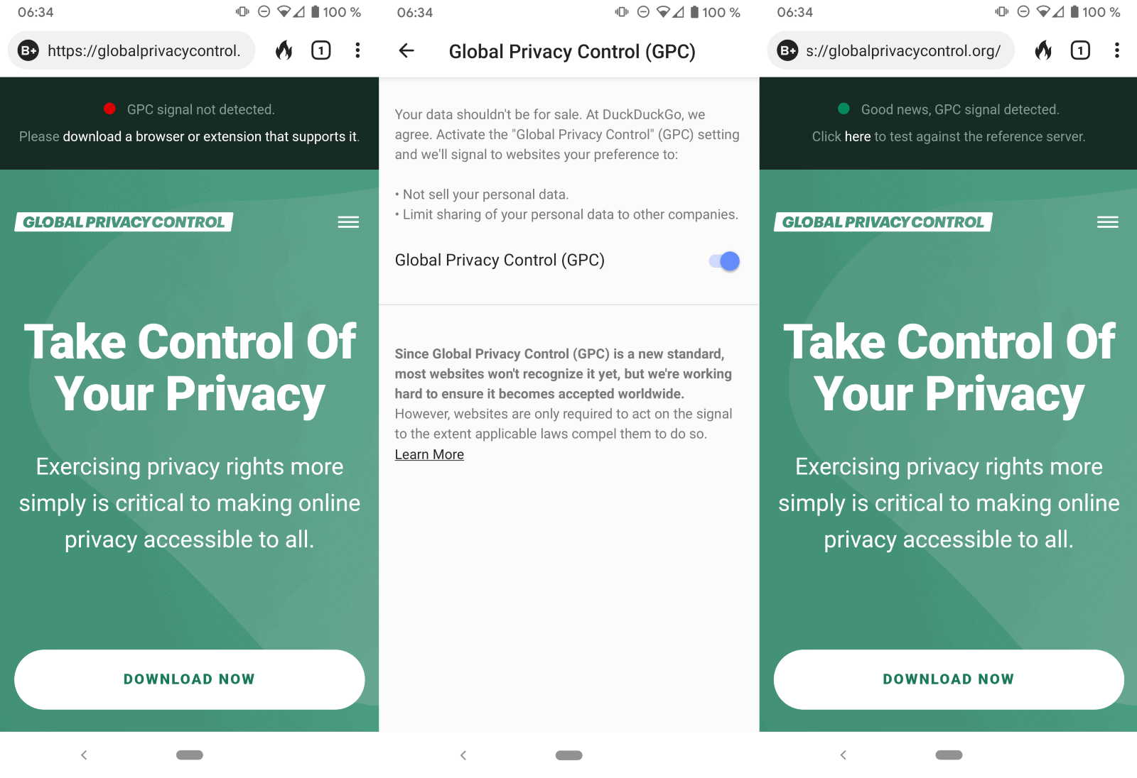global privacy control