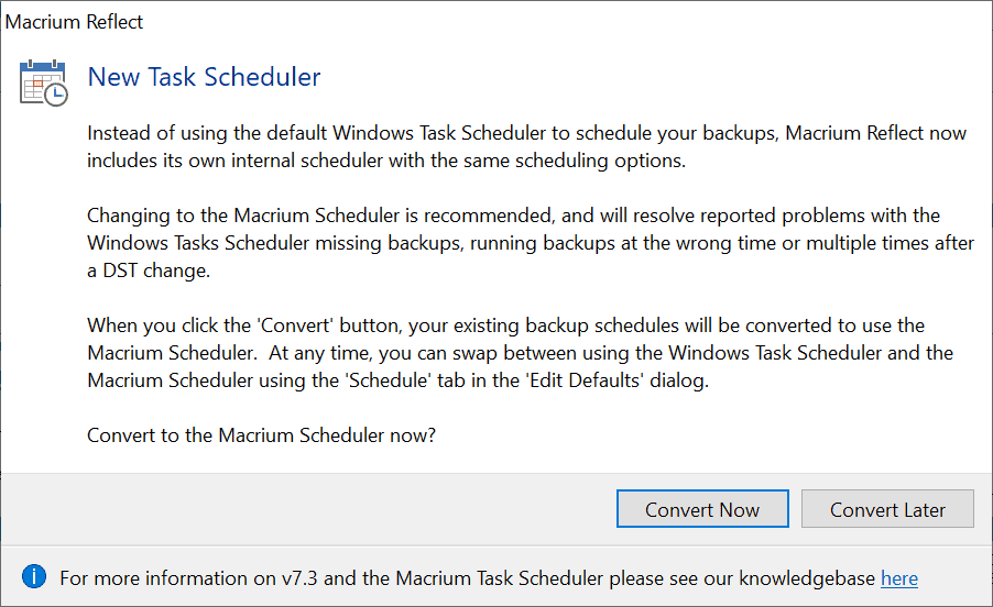 new task scheduler macrium
