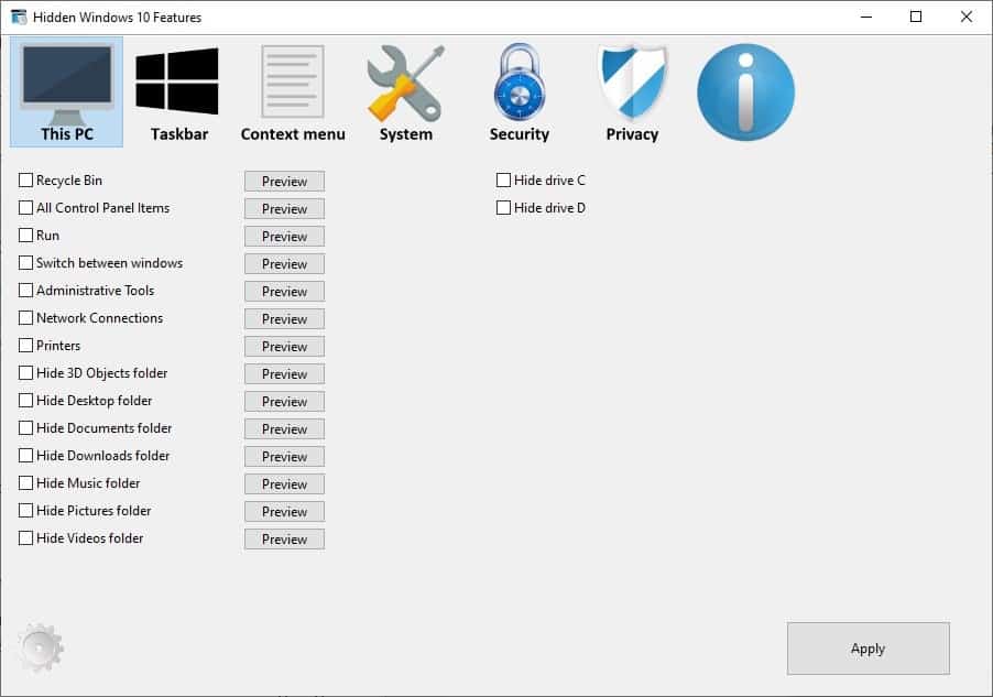 Ottieni scorciatoie per Cestino, strumenti di amministrazione, personalizza la barra delle applicazioni, accedi a Godmode e altro ancora con le funzionalità nascoste di Windows 10