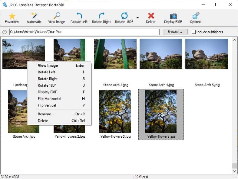 JPEG Lossless Rotator right-click menu