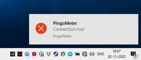 PingoMeter Connection lost