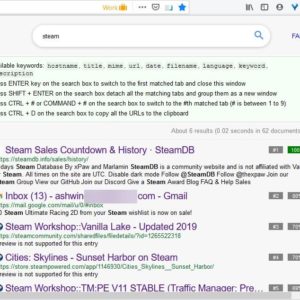 Search All Tabs extension for Firefox and Chrome